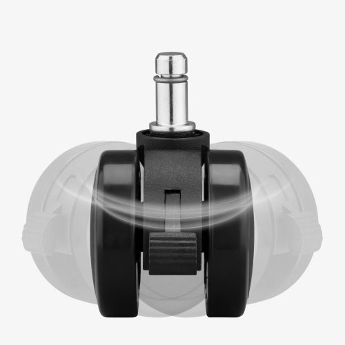 5 db-os kerék készlet irodai szék rúdhoz 11 mm, Kwmobile, fekete, nylon, 55602.02