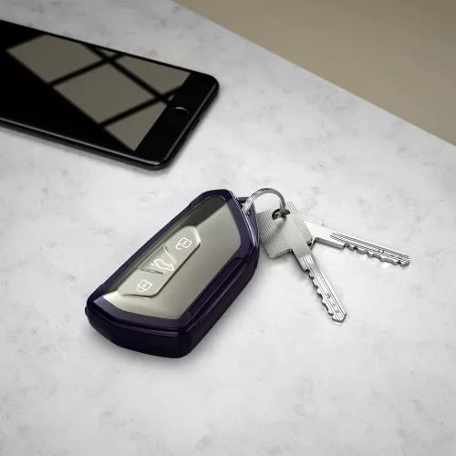 Autókulcs huzat VW / Skoda / Seat - 3 gombos, kwmobile, szilikon, többszínű, 55672.01