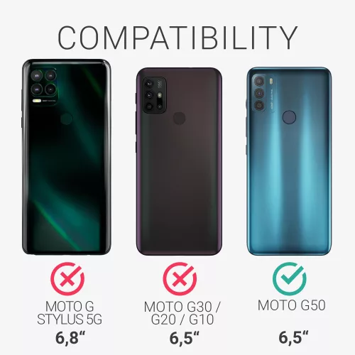 Motorola Moto G50 burkolat, szilikon, átlátszó, 55686.01