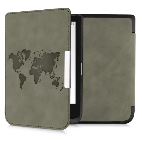 PocketBook Touch Lux 5 / Touch Lux 4 / Touch HD 3 borító, ökológiai bőr, szürke, kwmobile, 50228.07