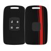 Renault / Dacia autókulcs fedél - 4 gombos - Keyless Go, kwmobile, műanyag, fekete / piros, 54805.02