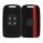 Renault / Dacia autókulcs fedél - 4 gombos - Keyless Go, kwmobile, műanyag, fekete / piros, 54805.02