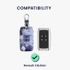 Renault / Dacia autókulcs burkolat - 4 gombos - Keyless Go, kwmobile, ökológiai bőr, többszínű, 44637.46