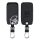 Renault / Dacia autókulcs burkolat - 4 gombos - Keyless Go, kwmobile, ökológiai bőr, fekete / fehér, 44637.45