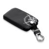 Renault / Dacia autókulcs burkolat - 4 gombos - Keyless Go, kwmobile, ökológiai bőr, fekete / fehér, 44637.45