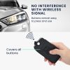 Renault / Dacia autókulcs burkolat - 4 gombos - Keyless Go, kwmobile, ökológiai bőr, fekete / fehér, 44637.45