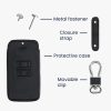 Renault / Dacia autókulcs burkolat - 4 gombos - Keyless Go, kwmobile, ökológiai bőr, fekete / fehér, 44637.45
