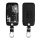 Renault / Dacia autókulcs tok - 4 gombos - Keyless Go, kwmobile, ökológiai bőr, fekete / fehér, 44637.44