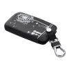 Renault / Dacia autókulcs tok - 4 gombos - Keyless Go, kwmobile, ökológiai bőr, fekete / fehér, 44637.44