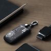 Renault / Dacia autókulcs tok - 4 gombos - Keyless Go, kwmobile, ökológiai bőr, fekete / fehér, 44637.44