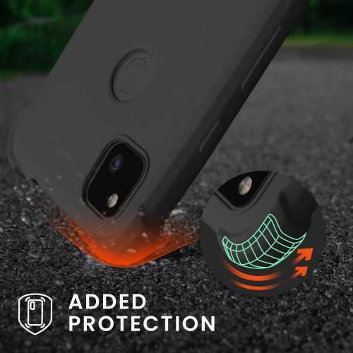 Google Pixel 4a tok, szilikon, fekete, 53842.01