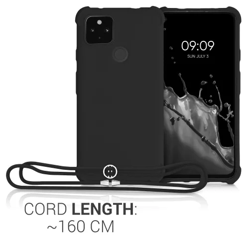 Tok Google Pixel 4a 5G telefonhoz, szilikon, fekete, 55914.01