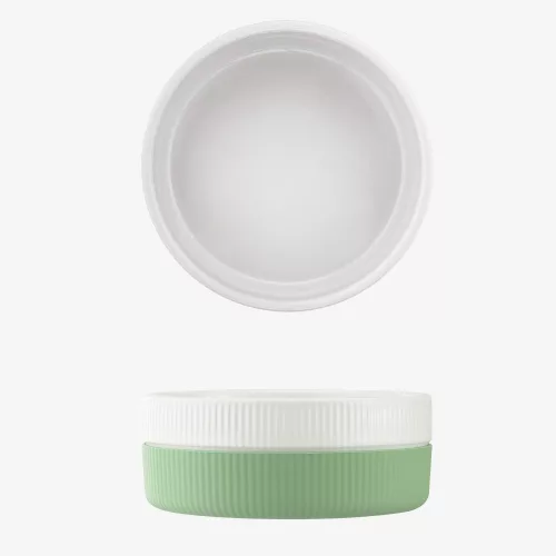 2 db-os tálka macskáknak és kutyáknak Navaris, csúszásgátló, zöld, 53411.07