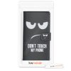 Huzat Samsung Galaxy A22 készülékhez, ökológiai bőr, fekete, 55496.04