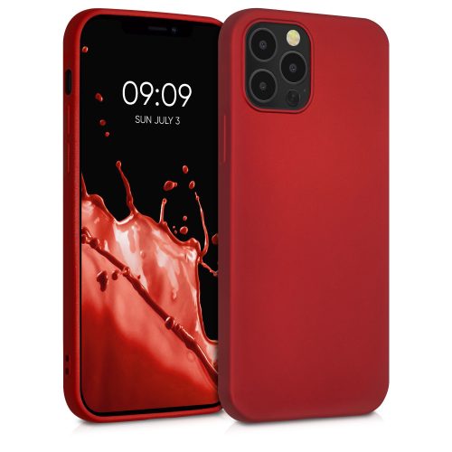 Tok iPhone 12 / iPhone 12 Pro telefonhoz, szilikon, piros, 56114.36