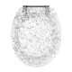 Capac toaleta Navaris, glitter, 42x36x4.5 cm, rasina transparenta, transparent, plastic