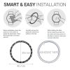 Számlapkeret Samsung Galaxy Watch 4 Classic (46 mm), kwmobile, acél, fekete, 56179.01 telefonhoz
