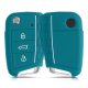 Autókulcs huzat VW / Skoda / Seat - 3 gombos, kwmobile, szilikon, zöld, 46967.22