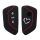 Autós kulcstartó VW / Skoda / Seat - 3 gombos, kwmobile, szilikon, fekete, 52651.06