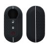 Fiat / Lancia autókulcs burkolat - 3 gombos, kwmobile, szilikon, fekete, 56383.03