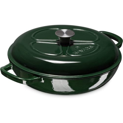 Navaris tapadásmentes öntöttvas edény főzőlapokhoz/sütőkhöz - 29,5 cm - 3,5 l - zöld, 52479.01.80