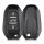 Peugeot / Citroen autókulcs tok - 3 gombos - Keyless Go, kwmobile, műanyag, fekete / szürke, 56474.01