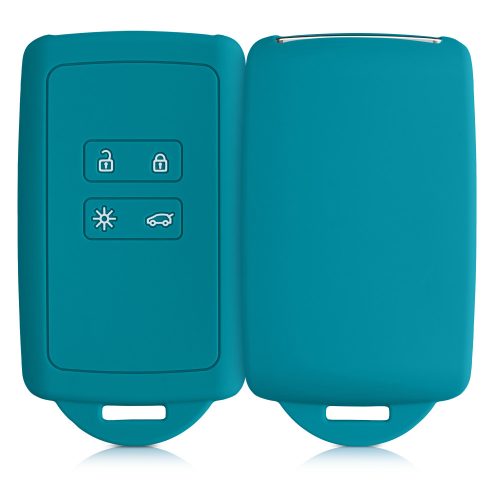Renault / Dacia autókulcs burkolat - 4 gombos - Keyless Go, kwmobile, szilikon, zöld, 48035.78