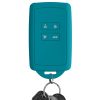 Renault / Dacia autókulcs burkolat - 4 gombos - Keyless Go, kwmobile, szilikon, zöld, 48035.78