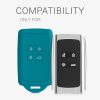 Renault / Dacia autókulcs burkolat - 4 gombos - Keyless Go, kwmobile, szilikon, zöld, 48035.78