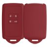 Renault / Dacia autókulcs burkolat - 4 gombos - Keyless Go, kwmobile, szilikon, piros, 48035.20