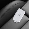 Renault / Dacia autókulcs tok - 4 gombos - Keyless Go, kwmobile, szilikon, fehér / fekete, 49769.26