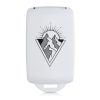 Renault / Dacia autókulcs tok - 4 gombos - Keyless Go, kwmobile, szilikon, fehér / fekete, 49769.26