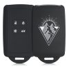 Renault / Dacia autókulcs tok - 4 gombos - Keyless Go, kwmobile, szilikon, fekete / fehér, 49769.25