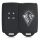 Renault / Dacia autókulcs tok - 4 gombos - Keyless Go, kwmobile, szilikon, fekete / fehér, 49769.25