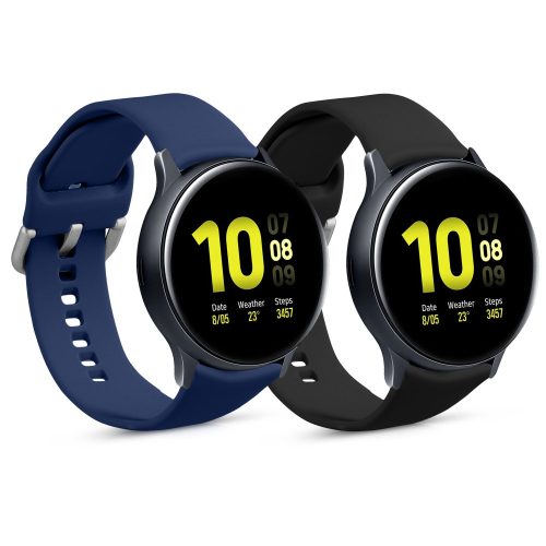 db pánt készlet Samsung Galaxy Active 2 40mm / 44mm, kwmobile, szilikon, kék/fekete, 56652.01