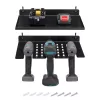 Suport cu raft scule electrice Navaris, 3 unelte, 31.5x22x4.5 cm, montaj perete/pegboard, negru, metal