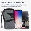 Univerzális telefontok XL - 6,8 hüvelykes, textil, szürke, 49866.4.09, kwmobile