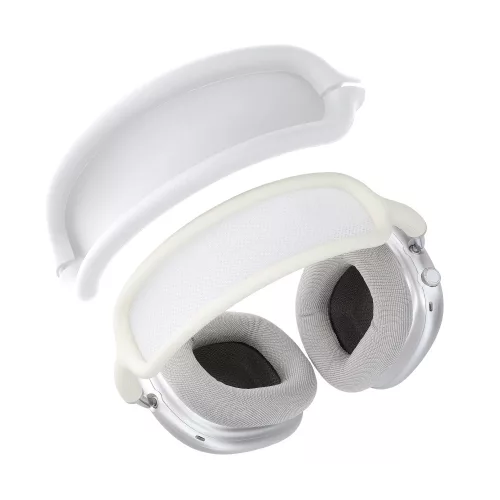 Szíj Apple Airpods Max fejhallgatóhoz, Kwmobile, fehér, szilikon, 56698.02
