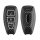 Ford autókulcs fedél - 3 gombos - Keyless Go, kwmobile, műanyag, fekete / szürke, 56731.01