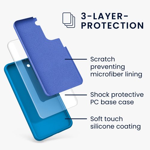 Samsung Galaxy S22 Plus tok, szilikon, kék, 56761.224, kwmobile