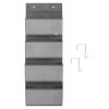 Organizator suspendat usa Navaris, 4 compartimente, 33x9x92 cm, pentru dulap si usa, gri, metal