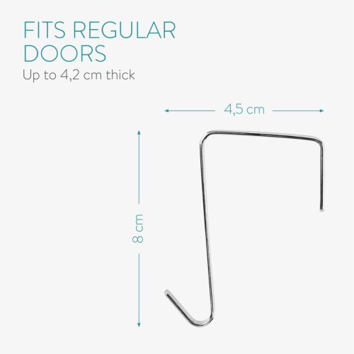 Organizator suspendat usa Navaris, 4 compartimente, 33x9x92 cm, pentru dulap si usa, gri, metal