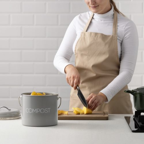 Navaris fém komposztkosár, szürke, 3L + 3x szűrő, 49642.1.22