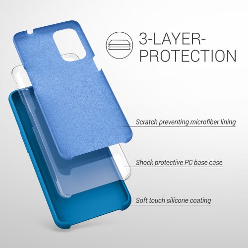 OPPO Find X3 Lite fedél, szilikon, kék, 55201.224, kwmobile