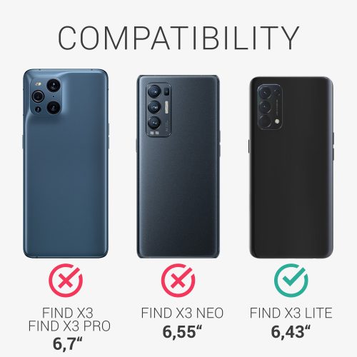 OPPO Find X3 Lite fedél, szilikon, kék, 55201.224, kwmobile