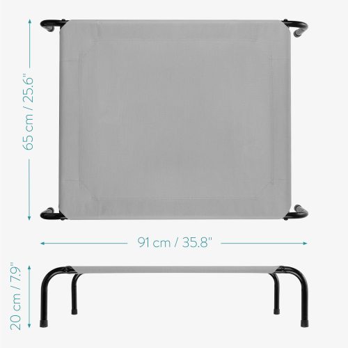 Navaris hűsítő emelt fekhely kutyáknak 25 kg-ig, 91 x 65 cm, 56887.25.2