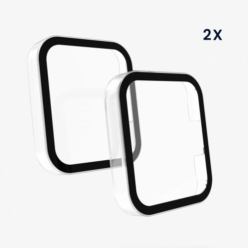 2 db-os tokkészlet Xiaomi Redmi Watch 2, kwmobile, biztonsági üveghez, fekete / átlátszó, 56913.01