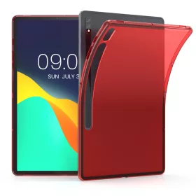   Samsung Galaxy Tab S8 Plus/Galaxy Tab S7 Plus tablet borító, Kwmobile, piros, szilikon, 52921.09