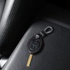 Mini autós kulcstartó tok - 3 gombos, kwmobile, ökológiai bőr, fekete, 57027.01