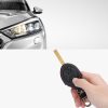 Mini autós kulcstartó tok - 3 gombos, kwmobile, ökológiai bőr, fekete, 57027.01